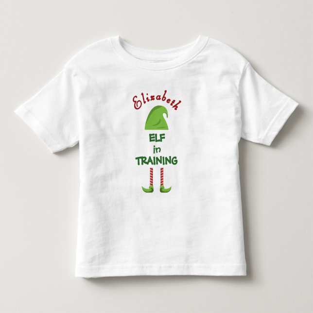 T-shirt Pour Les Tous Petits Personalized Elf in Training  (Devant)