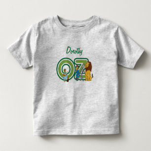 T-shirt Pour Les Tous Petits Personnages vintage du Magicien d'Oz et lettres de