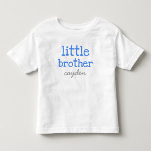 T-shirt Pour Les Tous Petits Personnalisé Ajouter un nom Texte bleu Petit frère