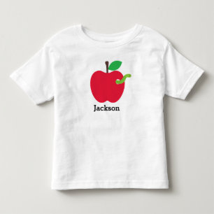 T-shirt Pour Les Tous Petits Personnalisé de nouveau à Apple d'école la chem