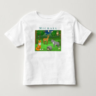 T-shirt Pour Les Tous Petits Personnaliser les animaux sauvages dans un paysage