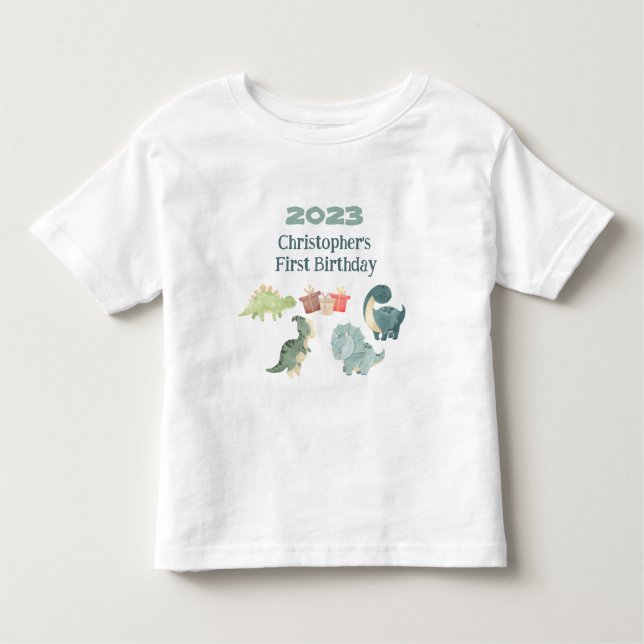 T-shirt Pour Les Tous Petits Personnaliser Nom Année Premier anniversaire Cute  (Devant)