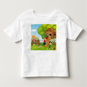 T-shirt Pour Les Tous Petits Personnalisez le Jardin de dessin animé Jouer aux 