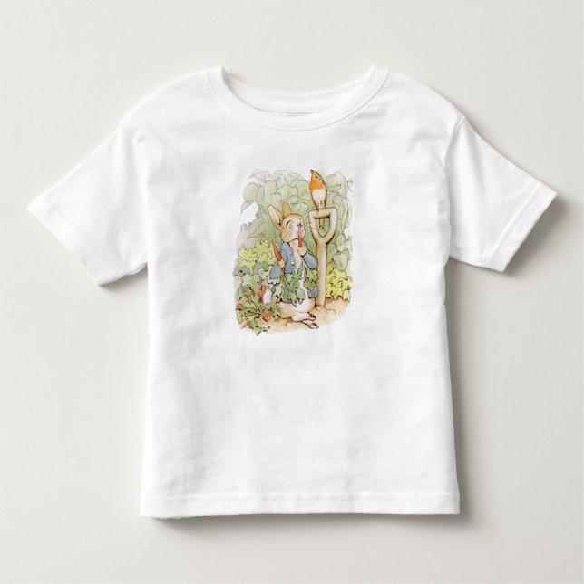 T-shirt Pour Les Tous Petits Peter Rabbit Manger des carottes (Devant)