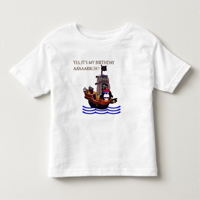 T-shirt Pour Les Tous Petits Petit anniversaire de pirate (Devant)