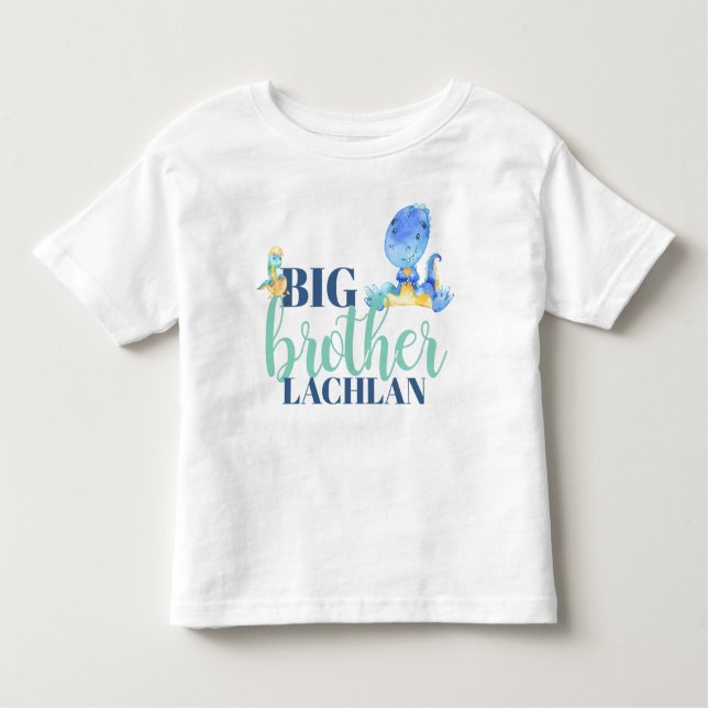 T-shirt Pour Les Tous Petits Petit Dinosaur Big Brother (Devant)
