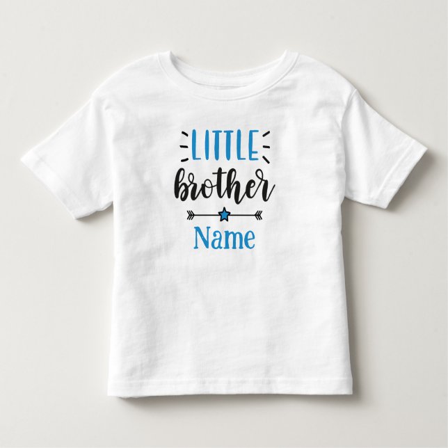 T-shirt Pour Les Tous Petits Petit Frère Nom Personnalisé Mignon (Devant)