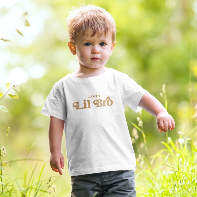 T-shirt Pour Les Tous Petits Petit Frère Personnalisé Grossesse Révéler Garçon (Créateur téléchargé)