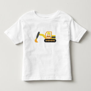 T-shirt Pour Les Tous Petits Petit Garçon Constructeur Véhicule de Construction