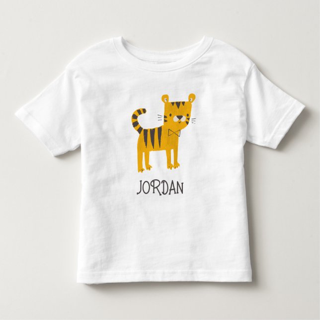 T-shirt Pour Les Tous Petits Petit homme | Cravate Tiger Bow (Devant)
