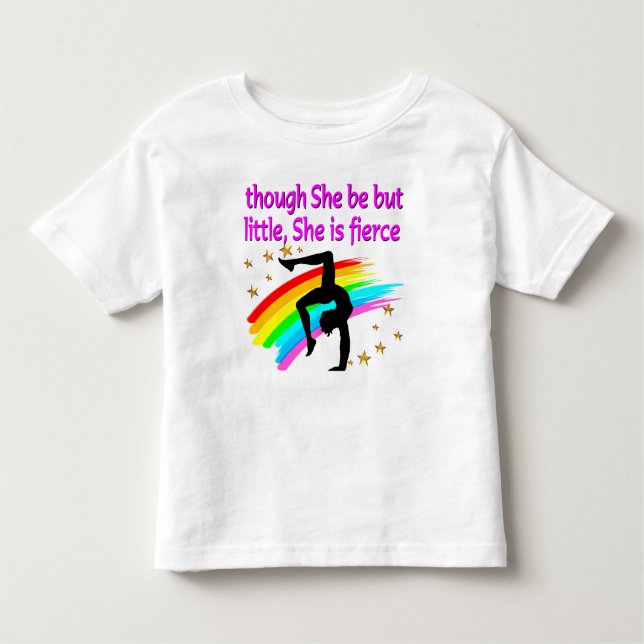 T-SHIRT POUR LES TOUS PETITS PETIT MAIS FIERCE GYMNAST (Devant)