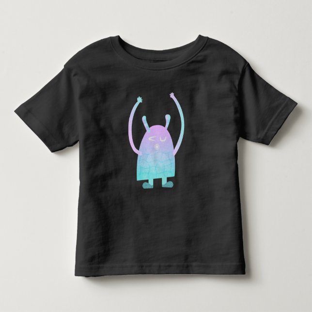 T-shirt Pour Les Tous Petits Petit Monstre Bleu Mignon (Devant)