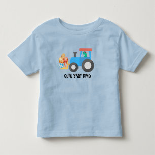T-shirt Pour Les Tous Petits Petit oeuf dino tracteur Camion Anniversaire garço