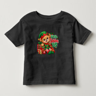 T-shirt Pour Les Tous Petits Petit ours en elf de Noël (garçon)