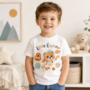 T-shirt Pour Les Tous Petits Petit ours explorateur astronaute aventurier spati