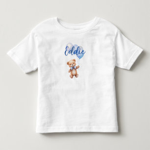 T-shirt Pour Les Tous Petits Petit Ours Mignon en Bleu