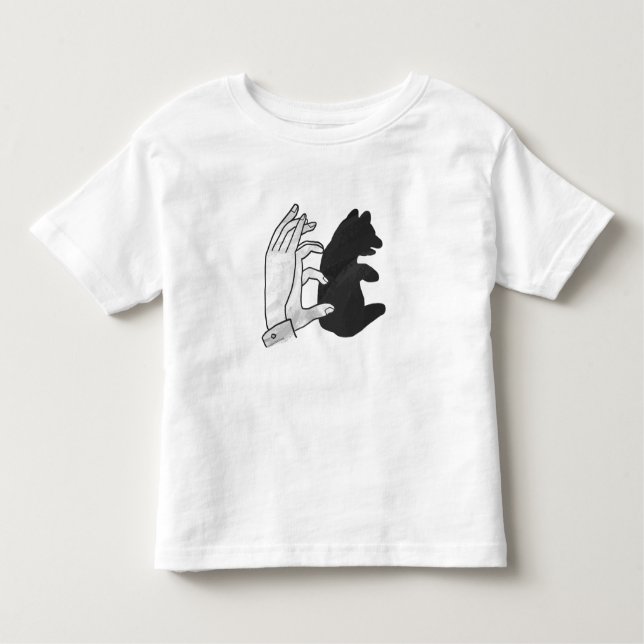 T-shirt Pour Les Tous Petits Petit ours Ours Silhouette Main (Devant)