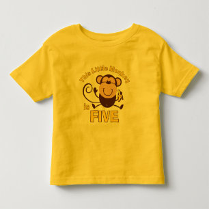 T-shirt Pour Les Tous Petits Petit singe 5e anniversaire garçon