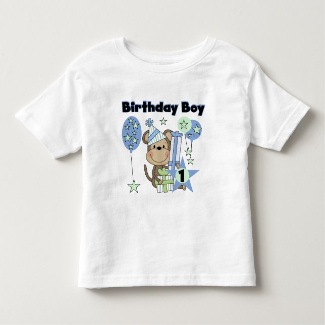 T-shirt Pour Les Tous Petits Petit Singe Avec Cadeaux 1er anniversaire (Devant)