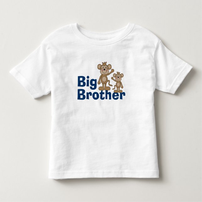 T-shirt Pour Les Tous Petits Petit singe Big Brother (Devant)