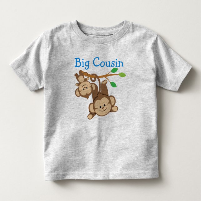 T-shirt Pour Les Tous Petits Petit singes Big Cousin (Devant)
