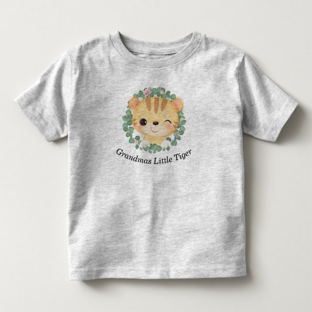 T-shirt Pour Les Tous Petits Petit tigre de grand-mère (Devant)