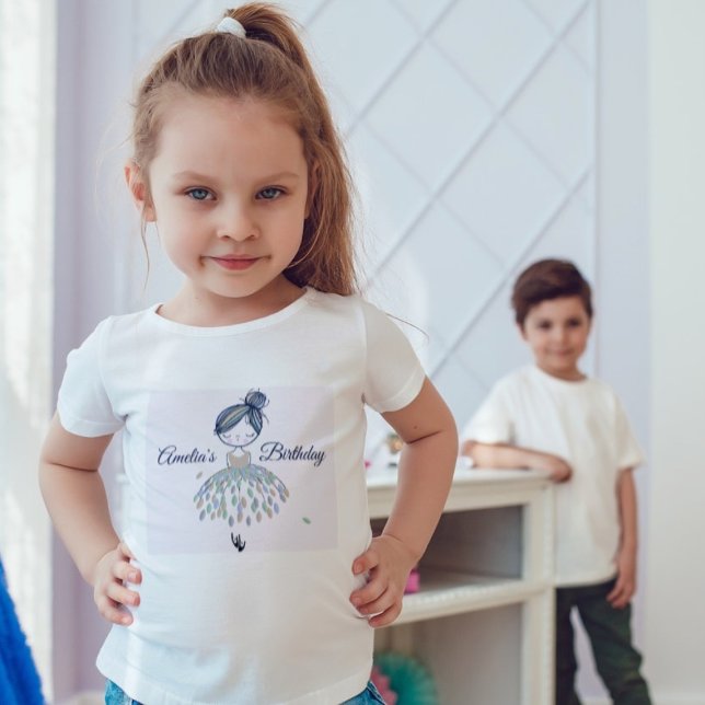 T-shirt Pour Les Tous Petits Petite Ballerina Princesse Filles d'anniversaire (Créateur téléchargé)