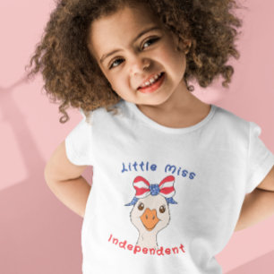 T-shirt Pour Les Tous Petits Petite Demoiselle Indépendante Oie Avec Noeud Patr
