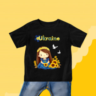 T-shirt Pour Les Tous Petits Petite fille avec tournesols