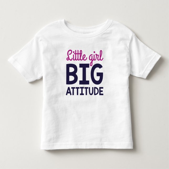 T-shirt Pour Les Tous Petits Petite fille Grande attitude (Devant)