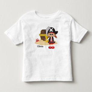 T-shirt Pour Les Tous Petits Petite fille pirate mignonne