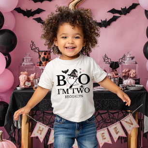 T-shirt Pour Les Tous Petits Petite fille rose Halloween anniversaire