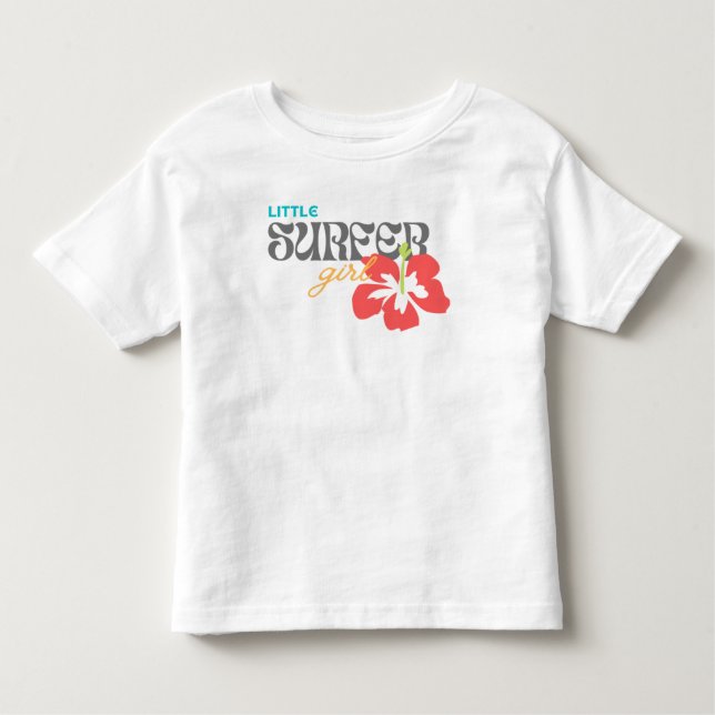 T-shirt Pour Les Tous Petits Petite fille surfeur - Chemise bébé (Devant)