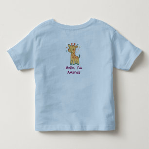 T-shirt Pour Les Tous Petits Petite Girafe Rire Design Personnalisé 