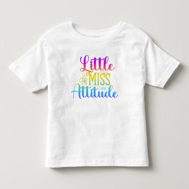 T-shirt Pour Les Tous Petits Petite Miss Attitude Enfants Tee - shirts (Devant)