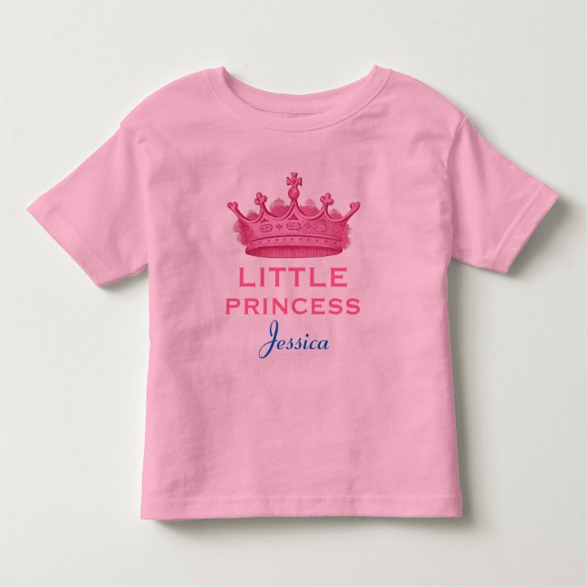 T-shirt Pour Les Tous Petits Petite princesse avec couronne rose V16 (Devant)