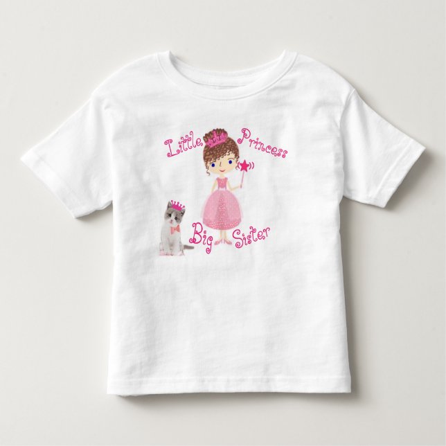 T-shirt Pour Les Tous Petits Petite princesse Grande soeur (Devant)