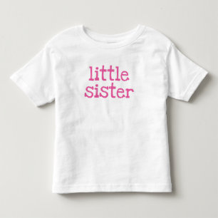 T-shirt Pour Les Tous Petits Petite soeur de texte rose