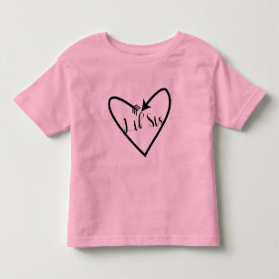 T-shirt Pour Les Tous Petits Petite Soeur Enfants Script Flèche Coeur Boho