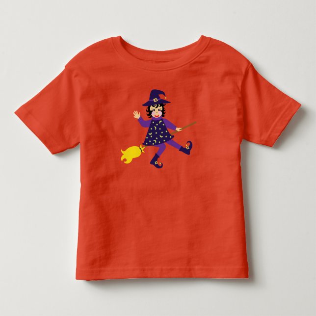 T-shirt Pour Les Tous Petits Petite sorcière volant (Devant)