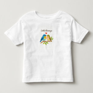 T-shirt Pour Les Tous Petits Petites bénédictions - Aquarelle Oiseaux Coussin p