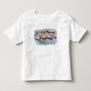 T-shirt Pour Les Tous Petits Petits flamants roses en mouvement, Phoenicopterus