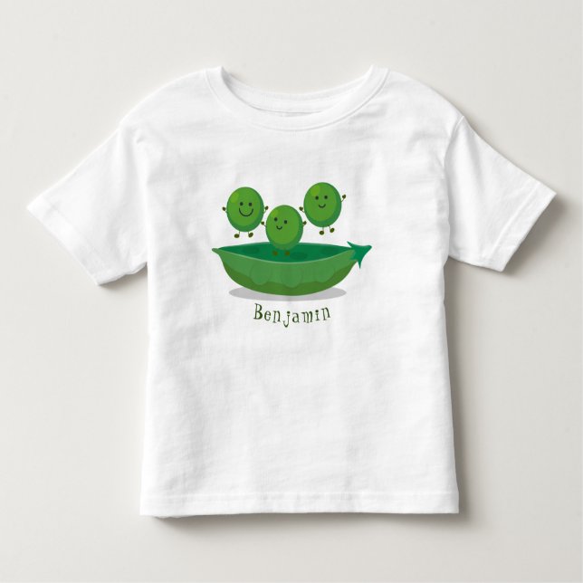 T-shirt Pour Les Tous Petits Petits pois sauteurs en pod dessin animé illustrat (Devant)