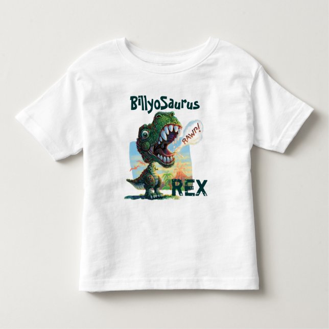 T-shirt Pour Les Tous Petits Peu de T Rex peint (Devant)