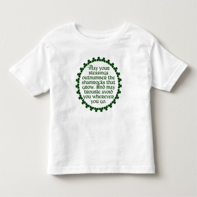 T-shirt Pour Les Tous Petits Peuvent vos bénédictions dépasser les shamrocks, (Devant)