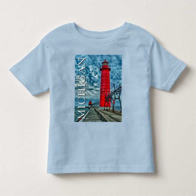 T-shirt Pour Les Tous Petits Phare de Grand Haven | Michigan (Devant)