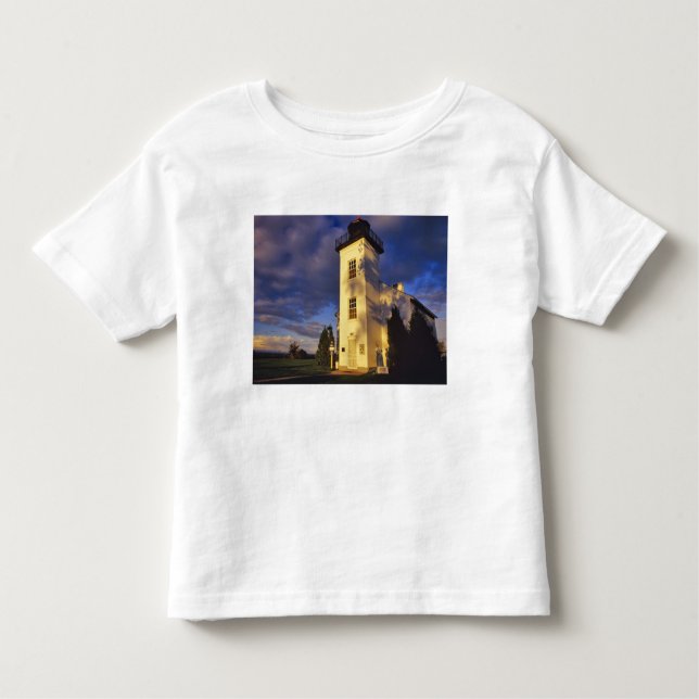 T-shirt Pour Les Tous Petits Phare d'Escanaba UP Michigan (Devant)
