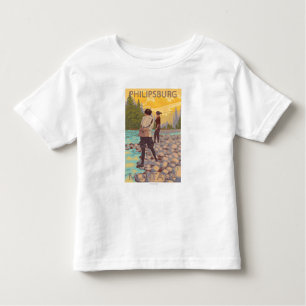 T-shirt Pour Les Tous Petits Philipsburg, pêche de mouche de MontanaWomen
