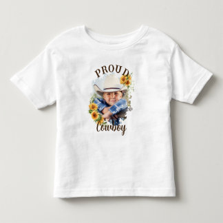 T-shirt Pour Les Tous Petits Photo de cowboy personnalisée avec texte et accent
