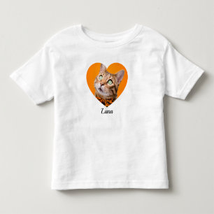 T-shirt Pour Les Tous Petits Photo et nom de votre animal de compagnie avec une